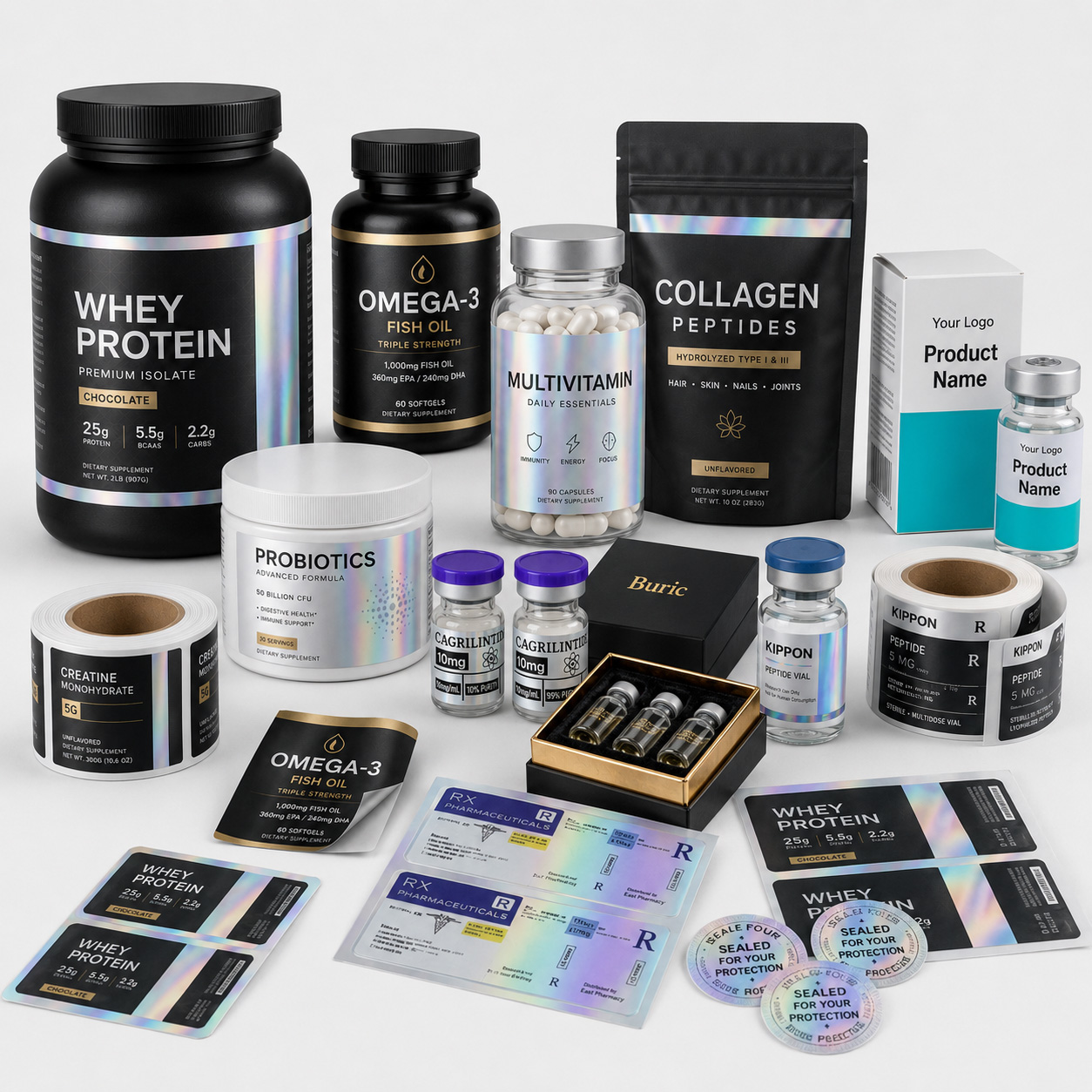 Pharmaceutical-style label material